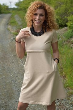 Ačkové šaty – Béžové