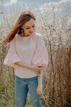 Mušelínová blúzka s PUFF rukávmi - rôzne farby