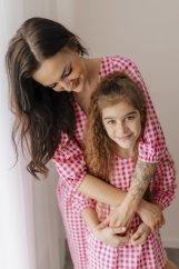 Šaty "Tartana" - MAMA A DCÉRA – ružové