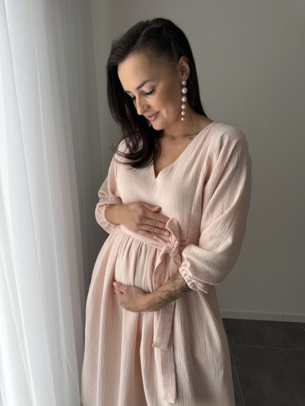 Šaty "Boho Breeze" MAMA A DCÉRA - marhuľka