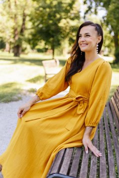 Šaty "Boho Breeze" - Horčicová