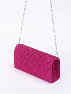 Elegantná trblietavá kabelka - fuchsia