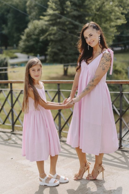 Ľanové šaty "Aura" MAMA A DCÉRA - rôzne farby