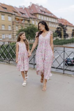 Šaty "Aura" na dojčenie - MAMA A DCÉRA - kvety