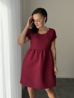 Bavlnené šaty "Waffle" - berry - kojo alebo nekojo