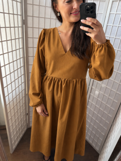 Šaty „Boho Cotton“ – karamel