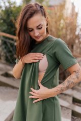 Šaty "Luna" Basic - MAMA a DCÉRA – Army green