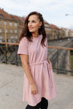Teplákové šaty "Luna" – Staroružová