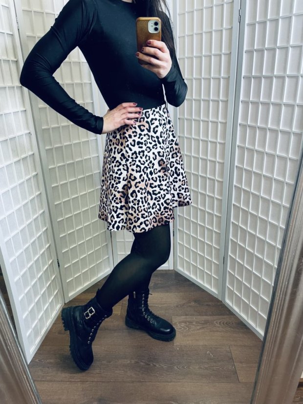 Ačková dámska sukňa - leopard