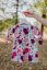 Dievčenské teplákové šaty s nazberkanou sukňou - romance - Veľkosť detské oblečenie: 68-74
