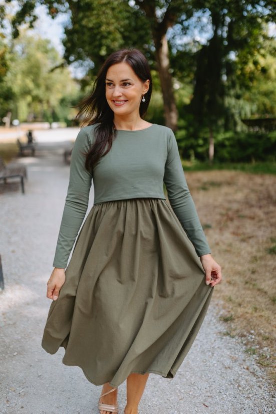 Šaty „Amélia“ – khaki