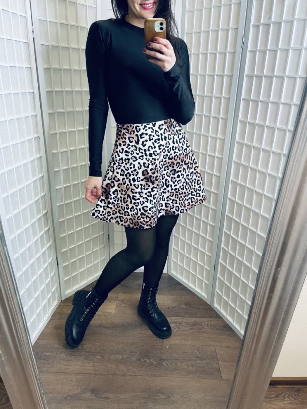 Ačková dámska sukňa - leopard