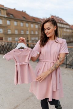 Šaty "Luna" Basic - MAMA a DCÉRA – staroružová