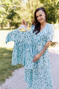 Šaty "Boho Breeze" MAMA A DCÉRA - mint leaves