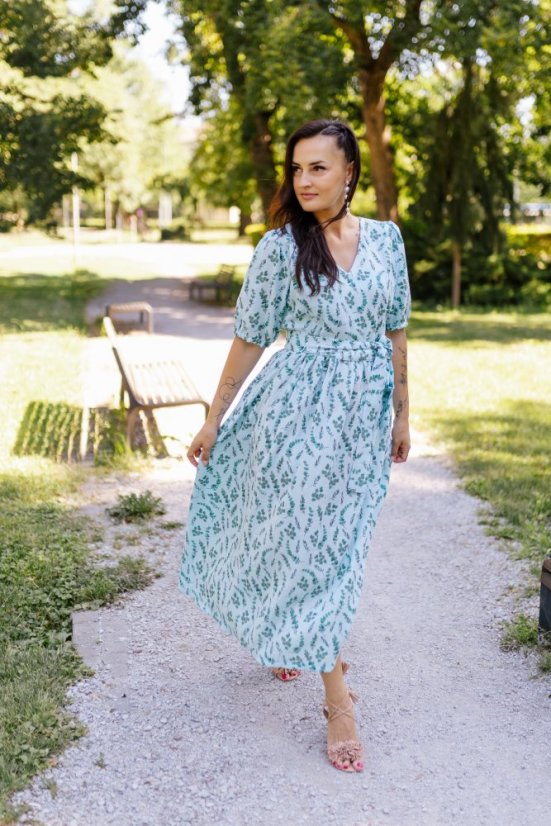 Šaty "Boho Breeze" - mentolové listy