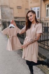 Dievčenské šaty "Luna" basic - Beige