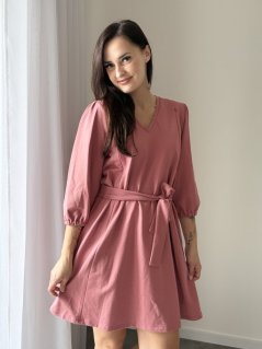 Teplákové šaty na dojčenie "Valencia" – Tmavá staroružová