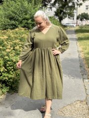 Šaty na dojčenie "Boho Breeze" - Army green