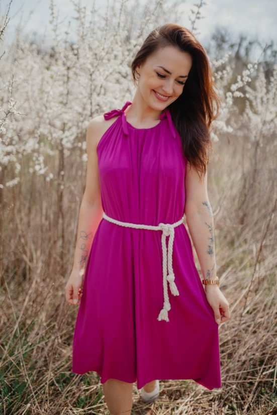 Bambusové šaty na dojčenie – fuchsia