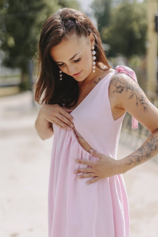Ľanové šaty "Aura" - rôzne farby