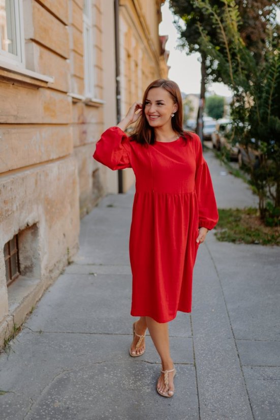 Ľanové šaty "Maison Linen" MIDI - rôzne farby