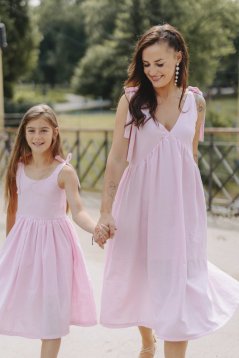 Ľanové šaty "Aura" MAMA A DCÉRA - rôzne farby