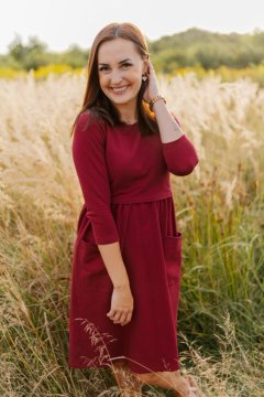 Teplákové MIDI šaty - Veľkosť - L