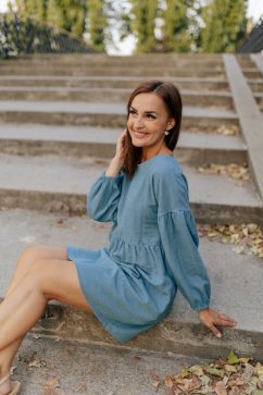 Ľanové šaty "Maison Linen" - tmavá mäta