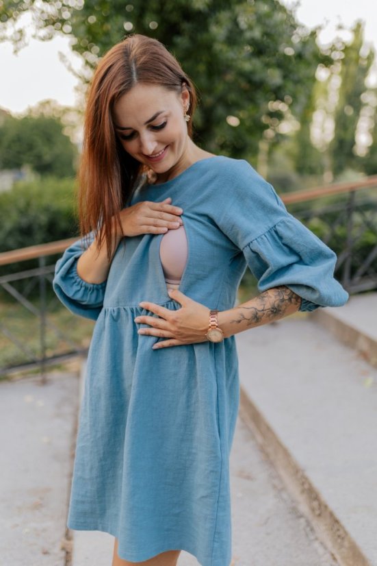 Ľanové šaty "Maison Linen" - tmavá mäta