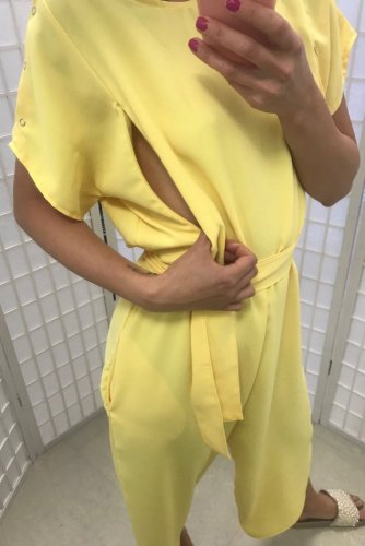 Elegantný overal na dojčenie – yellow