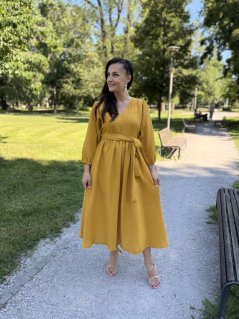 Šaty "Boho Breeze" - horčicová