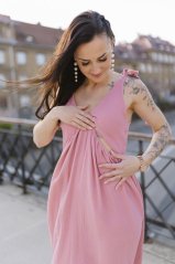 Šaty "Aura" - tmavá staroružová