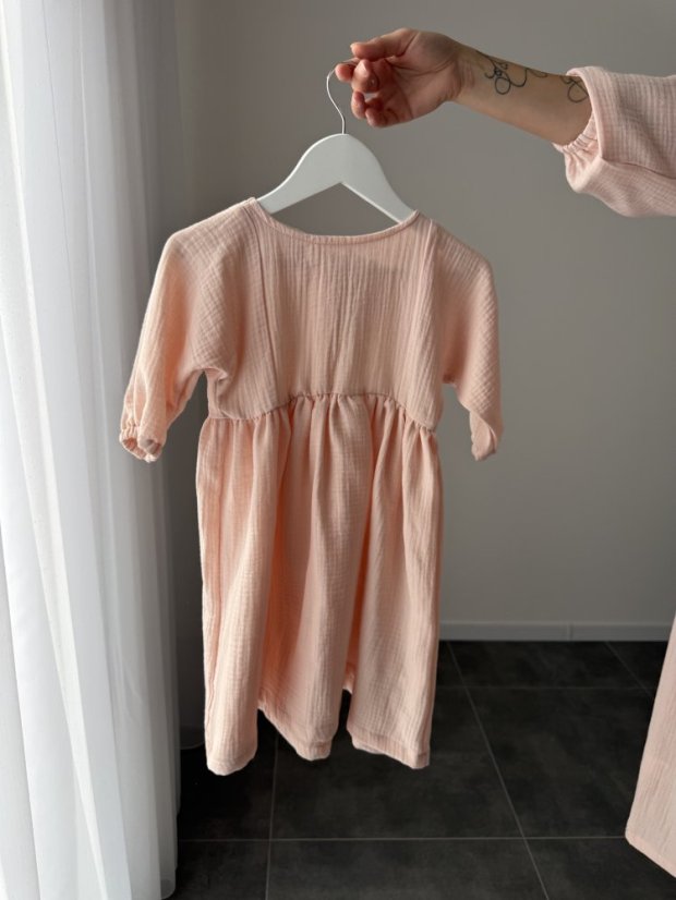 Šaty "Boho Breeze" MAMA A DCÉRA - marhuľka