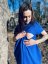 Oversize šaty na dojčenie – kráľovská modrá