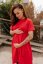 Oversize ačkové šaty – červené - Veľkosť: XXS