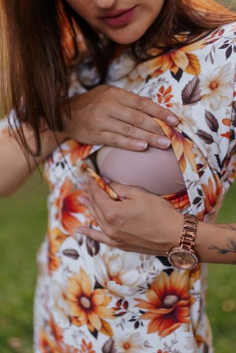 Šaty na dojčenie – Jesenné kvety