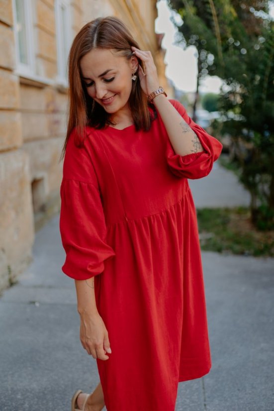 Ľanové šaty "Maison Linen" MIDI - rôzne farby