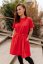Oversize ačkové šaty – červené - Veľkosť: XS/S
