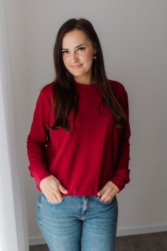 Dámska tenká mikina - bordová