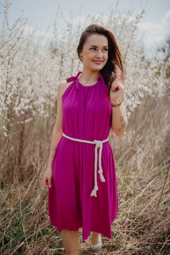 Bambusové šaty na dojčenie – fuchsia