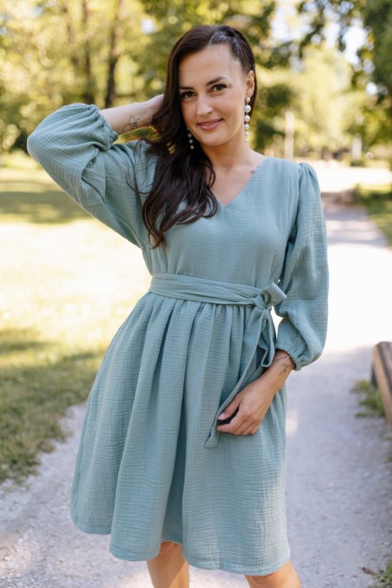 Šaty "Boho Breeze" - púdrová mäta