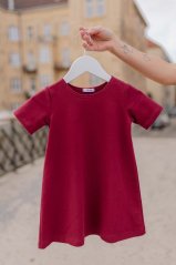 Dievčenské šaty "Luna" basic - Bordová