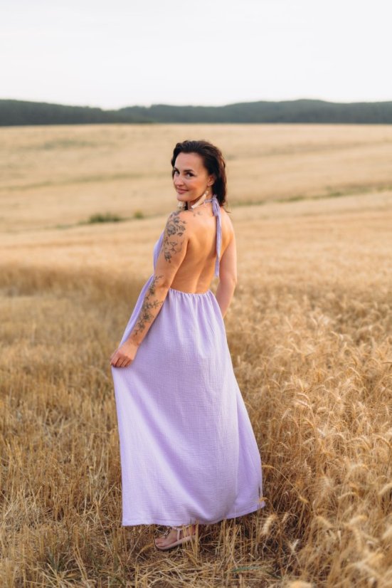 Mušelínové šaty Aria - MAMA  a DCÉRA - rôzne farby a vzory