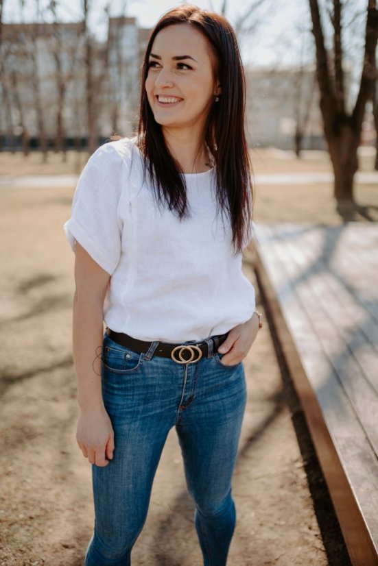 Ľanová blúzka basic - rôzne farby