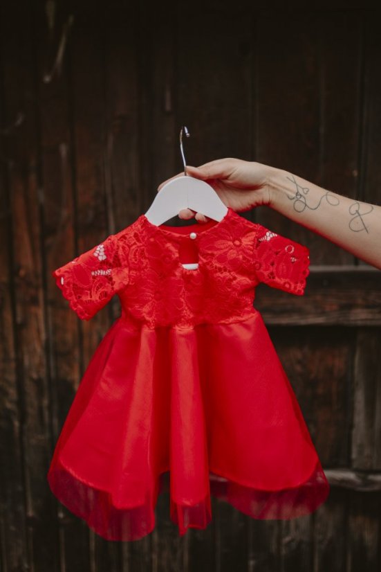 Spoločenské šaty "Grace" – MAMA A DCÉRA – Červené