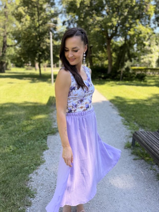 Mušelínová sukňa Elia - rôzne farby a vzory