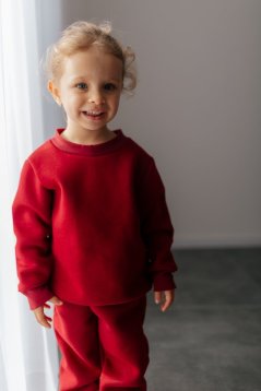 Detská teplá mikina bez kapucne - rôzne farby