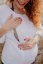 Mušelínová blúzka na dojčenie s PUFF rukávmi - biela - Veľkosť: M/L