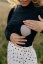 Elegantný rolák na dojčenie s puff rukávmi - čierny - Veľkosť: XL