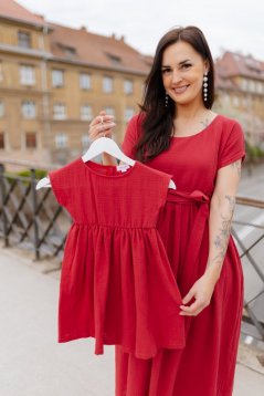 Maxi BOHO mušelínové šaty - MAMA A DCÉRA - rôzne farby